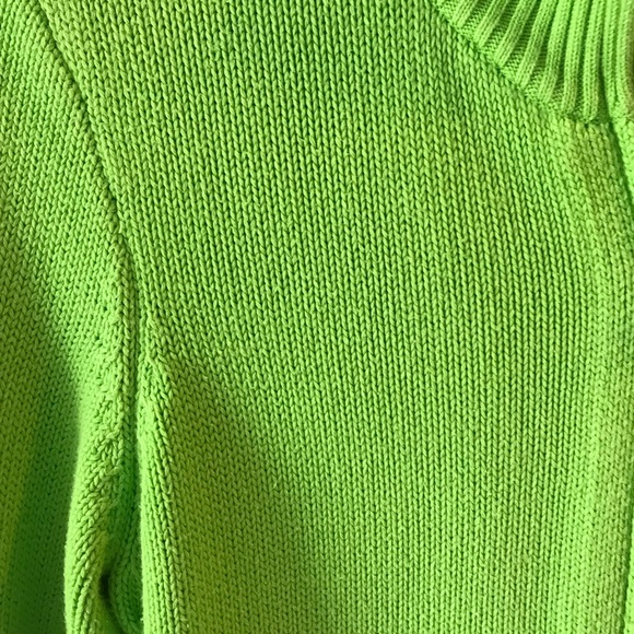 Green Zip Sweater. - Picture 3 of 3